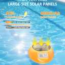 2Pcs Solar Pool Lights for Inground Pool, 22-Color 5-Mode with Backlit Display and Magnetic Charging, Underwater Thermometer Swimming Lighting, Submersible Pool Lights with Remote, Waterproof Design