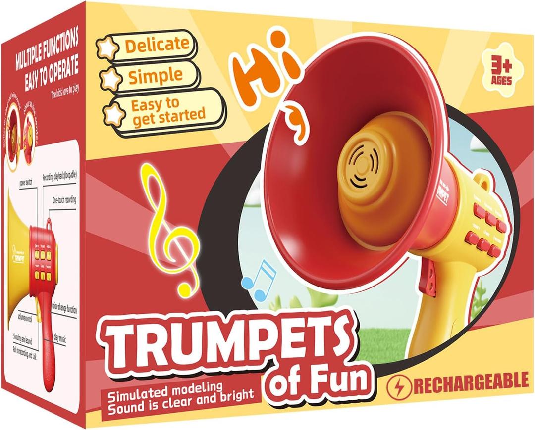 Voice Changer for Kids, Megaphone for Kids, Voice Changing Device Recorder Include 4 Songs for Boys & Girls Ages 3+ Years Old and Up Birthday Gifts Noisy Toys for Boys and Girls