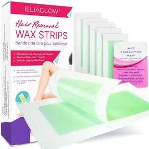 60 PCS Wax Strips for Hair Removal: 40 Body & 20 Facial Hair Removal for Women