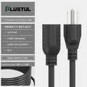 PLUGTUL Outdoor Extension Cord 25 FT Waterproof, 16/3 Gauge Black Heavy Duty 3 Prong Extension Cord, 13A 1625W SJTW, ETL Listed, Great for Garden and Home