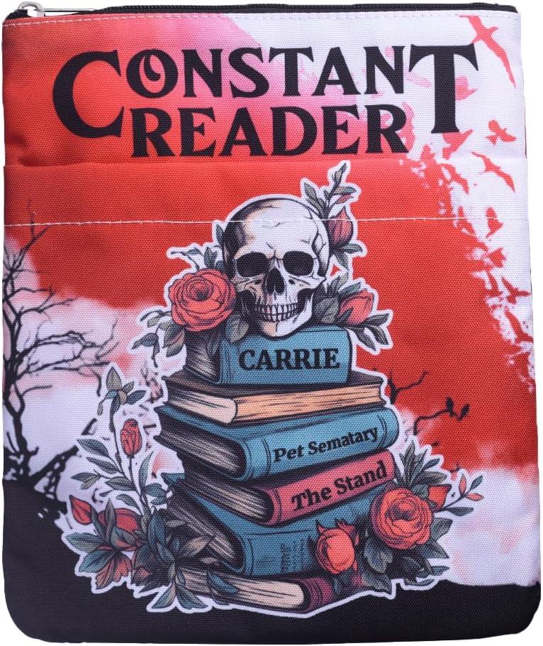 Fantasy Book Cover Markers for Reading, VELARIS Book Sleeve, Dark Fairytale Book Covers, Gifts for Men Women Book Lovers, Readers Sleeve Gift Paperback Book Cover with Zipper (Constant Reader)