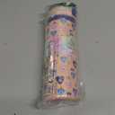 Mayim Capsule – 24oz Vacuum Insulated Water Bottle with Locking Lid & Carry Handle | Stainless Steel Travel Tumbler for Iced Coffee & Water | BPA-Free, Leakproof (Blush- Evil Eye Hearts)