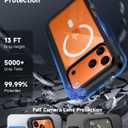 seacosmo for iPhone 17 Pro Case, Full Body Bumper with Built-in 9H Tempered Glass Screen and Camera Lens Protector, Compatible with MagSafe, Shockproof 17 Pro Phone Case, 6.3", Black
