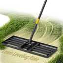 Lawn Leveling Rake 30”x10” Large Heavy Duty Metal Lawn Leveler with 5FT Long Adjustable Handle Proffesional Yard Leveling Rake for Soil Dirt Sand Compost Efficient Lawn Leveling Tool