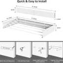 Laundry Drying Rack, Collapsible Wall Mounted Clothes Drying Rack - Drying Rack Clothing Foldable,Space Saving, 32" Wide, 13.2 Linear Ft, 5 Aluminum Rods, 60 lb Capacity (White, 32"), 31.5 Inch
