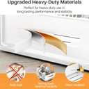 Pull out Cabinet Organizer,Heavy Duty Slide out Pantry Shelves Drawer Storage with Adhesive Nano Film,Sliding Mesh Cabinet Basket with Handle for Kitchen, Bathroom, Home, 11.8W" X 15.7"D X 6.2"H,White