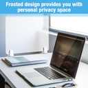 Desk Divider 4 Pcs Desk Privacy Panel 23.6''L x 15.8W'' Office Partitions Frosted Acrylic Panel Pack of 4 Desk Divider Partition with Adjustable Universal Base
