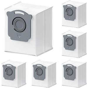 Vacuum Bags Replacement Compatible with iRobot Roomba i7, i7+, i3, i3+, i1+, i4, i4+, i6, i6+, j7, j7+, i8, i8+,s9, s9+ Plus, i & s & j Series Clean Base Automatic Dirt Disposal Bags, Pack of 6