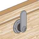 Prime-Line U 9946 Drawer and Cabinet Lock Secure Important Files and Drawers, 1-1/8 in., Diecast Housing with Brass Finish, Fits on 13/16 in. Max Panel Thickness (1 Kit)