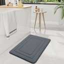 Arotive Memory Foam Bathroom Rug Mat 54x24, Ultra Soft and Absorbent Bath Mat, Machine Wash Dry, Comfortable Bath Rug Carpet for Bathroom Floor, Tub and Shower, Dark Grey