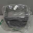 Anbers Small Plastic Storage Basket Pack of 6, Gray Pantry Storage Bins (Grey)