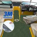 HXBYX EVA Foam Boat Flooring with 3M Adhesive Backing 6mm Thick Diamond Sea Deck Boat Carpet Marine Non-Slip Self-Adhesive Flooring Sheet for Kayak Yacht SwimPool RV 94"x43.9"-28.63sqft