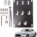 License Plate Holder Front Bumper License Plate Tow Hook Mount Bracket Replacement for G37 Q50 Q60