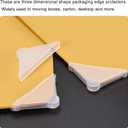 uxcell 20Pcs Plastic Corner Protectors 3x50mm Right Angle Shape Glass Corner Guards Cushion for Corner Protection of Glass, Mirror, Tile, White