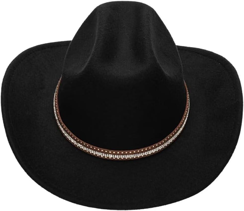 Pro Cella Felt Women Cowboy Hat (4 Black)