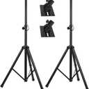Heavy Duty Speaker Stand, PA Speaker Stand,Speaker Tripod Stand, Adjustable Height from 44 to 72 InchesHold up to 150lbs, HD-300 (2 Packs Black)