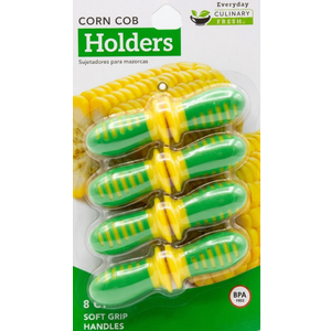 Everyday Culinary Fresh 8 Jumbo Corn Cob Holders - Stainless Steel Prongs