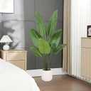Bird of Paradise Artificial Plant, 4ft Tall Faux Plant Indoor with 8 Trunks, Perfect Indoor Artificial Tree for Home Decor in Living Room, Office, and Bedroom