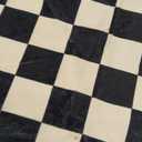 Lahome 3x5 Small Checkered Race Car Rug for Bedroom, Cotton Woven Black and White Checker Area Rug for Classroom Nursery Dorm, Soft Low Pile Checkerboard Carpet for Playroom Bathroom Kids Room