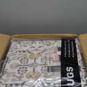 WITSHOCK Living Room Area Rugs 9x12: Washable Rug Boho Soft Non-Slip Low Pile Stain Resistant Foldable Carpet for Bedroom Playroom Dining Room Office Kitchen Farmhouse Home Decor Rug-Cream Color