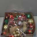 JOYIN 82 Pcs Assorted Christmas Ornaments Ball Set, 3.15'' Red Gold Green Deluxe Tree Hanging Christmas Ornaments, Xmas Shatterproof Indoor Decorations for Tree Holidays Party Wedding Decor Events
