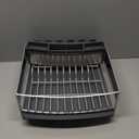 KitchenAid Compact Space Saving, Dish Rack with Removable Flatware Caddy and Angled Self Draining Drainboard, Satin Gray, 15Inchby13.25Inch