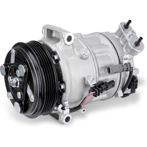 Air Conditioner AC Compressor Compatible with 2012-2015 Chevy Equinox 2.4L, 2012-2015 GMC Terrain 2.4L, w/Two Plug, Replacement for 23255703