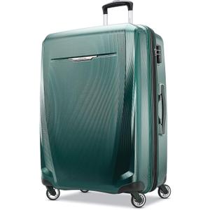 Samsonite Winfield 3 DLX Hardside Expandable Luggage with Spinners, Checked-Large 28-Inch, Emerald