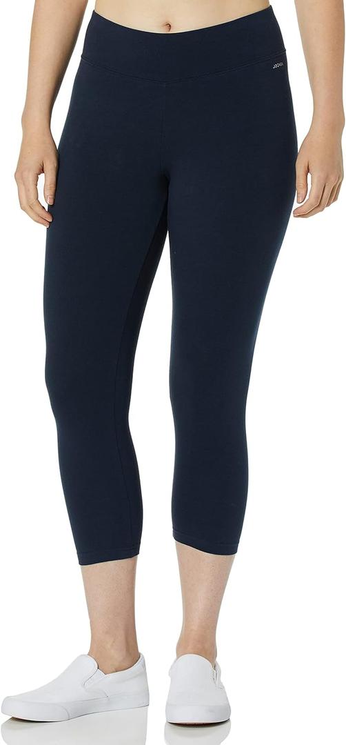Jockey Women's Activewear Cotton Stretch Capri Legging (Large, Dark Navy)