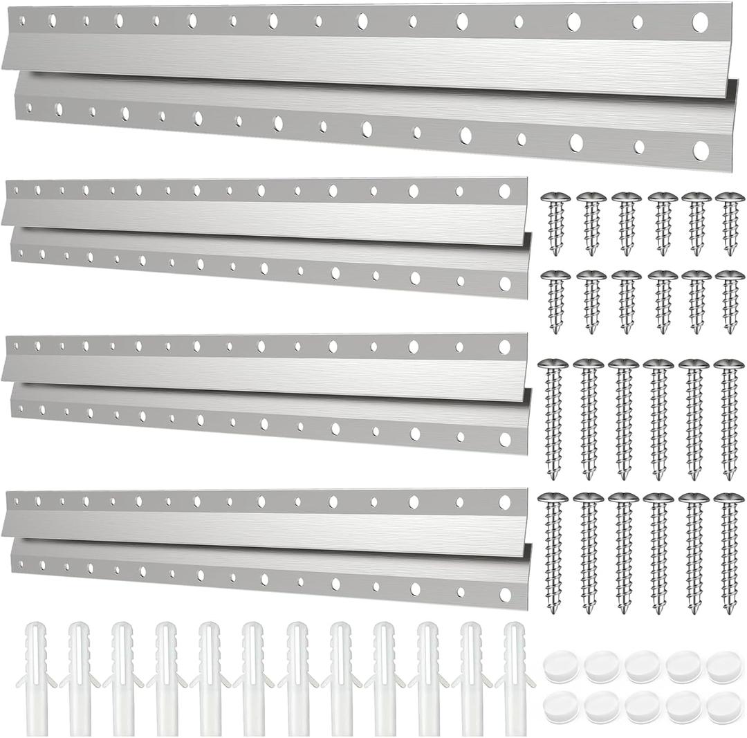 16"-4 Pairs French Cleat Hanger,Z-Hanger Picture Hanging Kit,Wall Mounting Brackets Cleat Picture Hanger Kit Z Bar Clips for Hanger Supports 60 lbs,Z Bar Hanger for Pictures,Mirrors,and Art