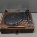 Vinyl Record Player Wireless Turntable with Built-in Speakers and USB Belt-Driven Vintage Phonograph Record Player 3 Speed for Entertainment and Home Decoration (Brown)