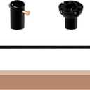 Yaocom 24 Inch Black Ceiling Fan Downrod with Ball Head, Not Threaded Downrod, 1 Inch Diameter, Extension Rod Suitable for a Wide Range of Ceiling Fan