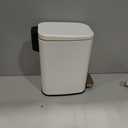 KSSKSS Small Bathroom Trash Can with Lid Soft Close, Step Pedal, 6L / 1.6 Gal Stainless Steel Garbage Bin with Removable Inner Bucket, Slim Wastebasket for Narrow Spaces (White)