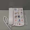 Big Button Phone for Seniors, Uvital Senior Landline Phones for Elderly with 10 One-Touch Dialing Big Buttons, Corded Landline Telephone with SOS Emergency Button, Replaceable Photo, Adjustable Volume