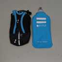 FITLY Soft Flask - Shrink As You Drink Soft Water Bottle for Hydration Pack - Folding Water Bottle Ideal for Running, Hiking, Cycling, Climbing & Rigorous Activity (5 Ounces, Blue)