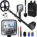 PRO-Z60 Metal Detector for Adults with Pin Pointer,16" Detection Depth Professional Metal Detector Kit High Frequency 19.23kHz Gold Detector with Ground Balance,Double-D Waterproof Coil for Beach