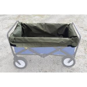 UpBloom - Patent Pending Wagon Liner and Cover with Easy Unloading Handles - Heavy Duty and Waterproof Accessories for Folding Utility Carts, Portable Beach, and Wheelbarrow Styles (36" x 22" x 13")