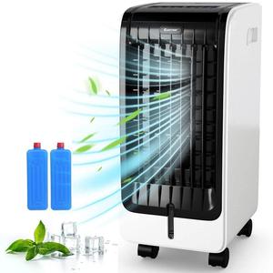 Evaporative Cooler, Includes Remote Control, 2 Ice Packs, Portable Bladeless Fan with 3 Modes, 3 Speeds, 8H Timer, LED Display, Air Cooler for Indoor Use, Bedroom 
