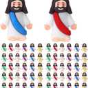 AKFAHOIF Mini Jesus Figures, Set of 60pcs Action Figures Little Jesus Figures, Tiny Jesus Figures to Hide and Seek Religious Gifts for Easter Egg Stuffers (Mix)