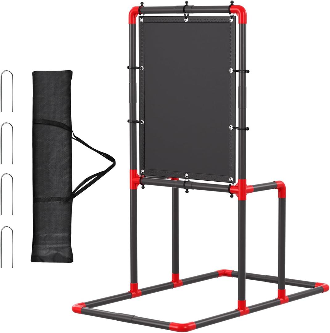 Baseball Strike Zone Target for Plastic Balls Compatible with Wiffle Ball and Blitzball Pitching Training Strike Zone Target Set Up and Assemble Easily (Large, Black)