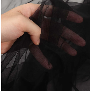 HAVII 5" x 10", 3 Pieces Black Tulle Fabric Tulle Roll Bolt for Tutu Skirt DIY Sewing Crafts Mesh Fabric Wedding Arch Drapey Birthday Party Decor