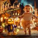 Halloween Pumpkin Dancing Robot Toy  Light-Up Musical Walking Figure, Party Decoration for Boys & Girls Ages 3-8, Fun Holiday Gift