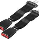KBBYT 4Pcs Universal Car Belt Shoulder Extender Strap Pad, 14.09IN Soft and Comfortable Shoulder Strap Accessory for Auto Interiors（Black）