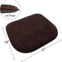Brown Foam Seat Cushions Kitchen Chairs Pads for Dining Chairs 2 Pack Non Slip Patio Seat Cushions Washable U Shaped Soft Thick Large Metal Wooden Chair Cushions,17" x 15", 15*17in