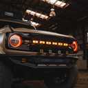 Putco Luminix LED Grille Emblem, Fits 2021-2027 Ford Bronco, w/o Front Camera - Amber & White