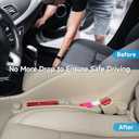 Givifive Car Seat Gap Filler Set of 2, Soft Foam Multifunctional Seat Side Gap Filler with Organizer & Hook Function, 3in1 Gap Stopper Universal Fit Car SUV Truck Fill The Gap Between Seat & Console