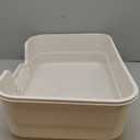 Extea Large Cat Litter Box with High Sides,Cat Boxes for Indoor Cats,Cat Litter Pan for Kitty,Litter Box with Low Entry,Easy to Clean,Anti-Splashing,23.6" x15.7" x6.2" (White)