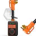 MILLIONHOME RV Surge Protector 50 Amp, Voltage Protection RV Power Surge Protectors Waterproof, RV Adapter Plug for Camper, Circuit Analyzer for Travel Trailers (Orange)