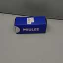 MIULEE Olive Green Linen Textured Sheer Curtains for Kitchen Bedroom, Semi Transparent Voile Farmhouse Window Treatment Dark Green Drapes with Rod Pocket 2 Panels W 54 x L 45 inches Long