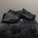 TAMGHO Crushed Velvet Comforter King, Black King Size Bedding for All Seasons, Luxury Soft 3pc Bed Set, 1 King Comforter (108"x96") and 2 King Pillow Shams (20"x36")